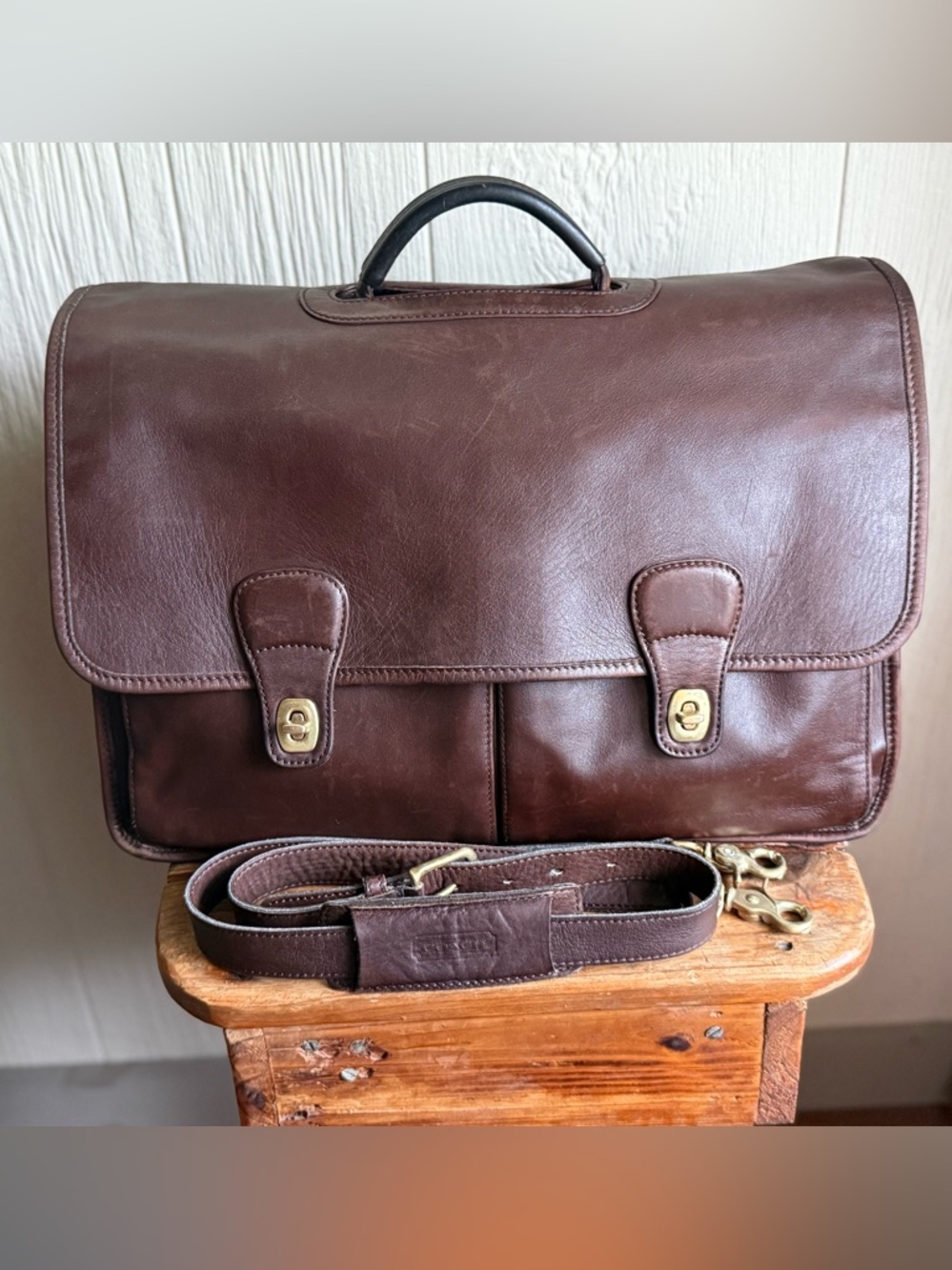 Coach Prescott Briefcase/ Messenger Bag w/COA